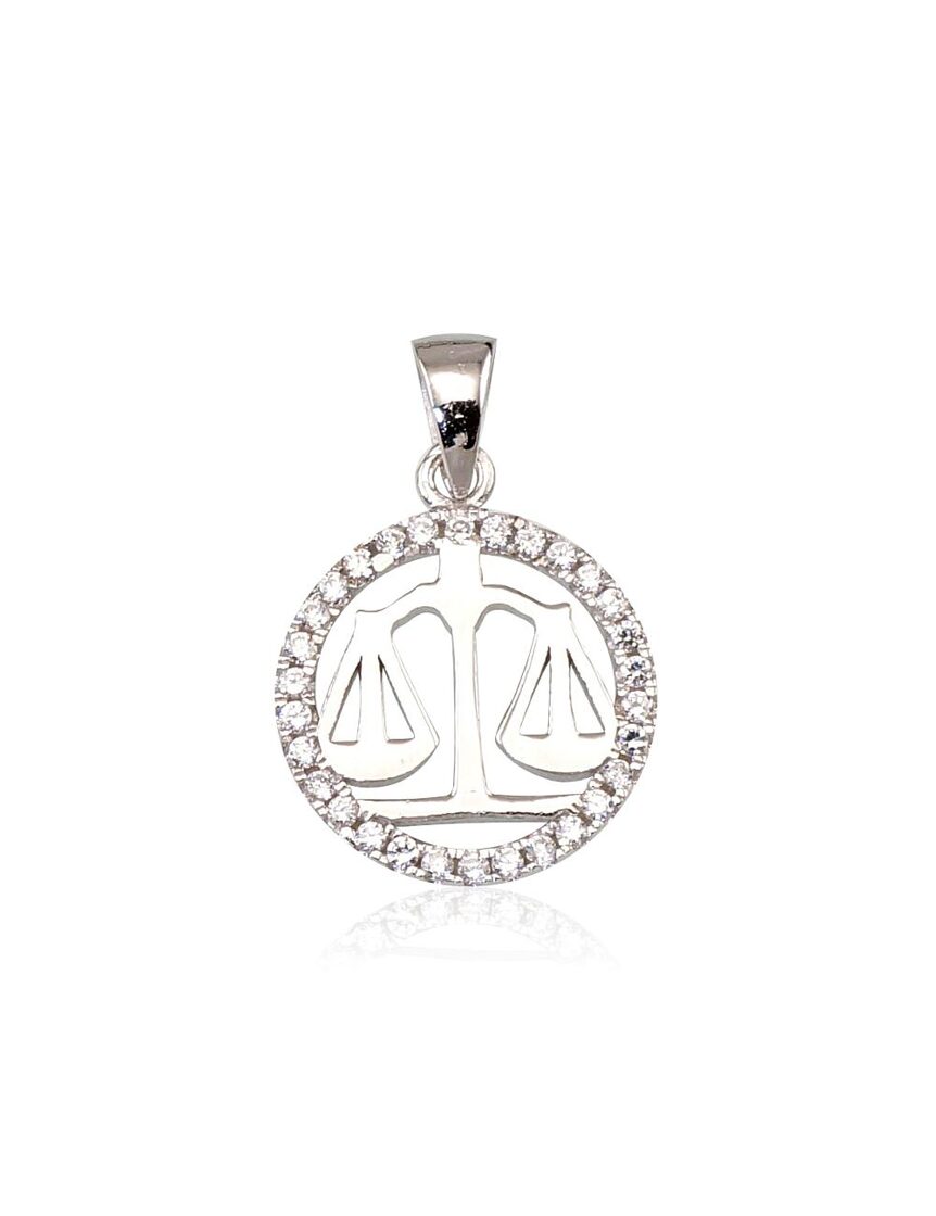 Svaru horoskopa zīmes sudraba kulons – dāvana, kas apvieno līdzsvaru, skaistumu un maigumu.