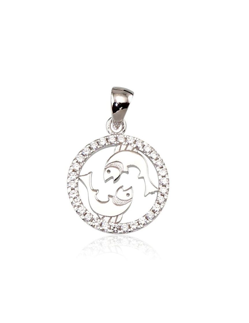 Zivju horoskopa zīmes sudraba kulons ar akvamarīnu – ideāla dāvana emocionālai un sapņainai sievietei.