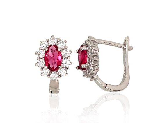 Sudraba auskari ar angļu slēdzi