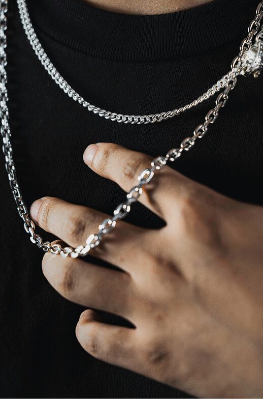 Vyriški sidabro papuošalai