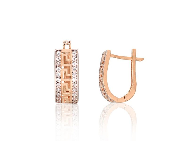 Zelta auskari ar "angļu" slēdzi