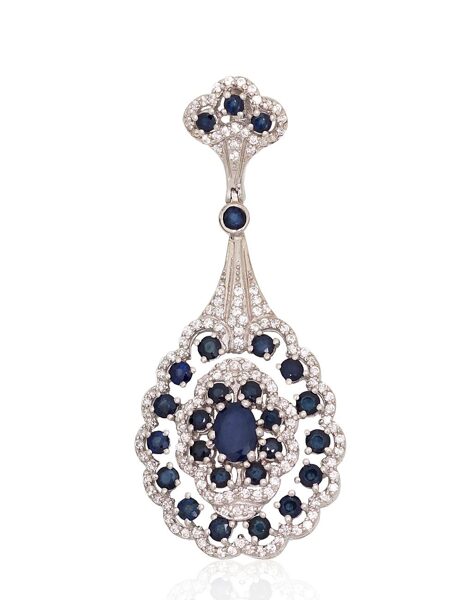 Sudraba kuloni ar dārgakmeņiem