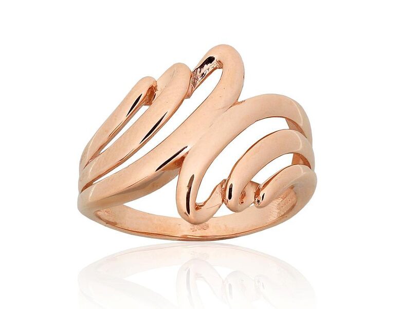 Gold Ring, 585 Red Gold, Size 18.5
