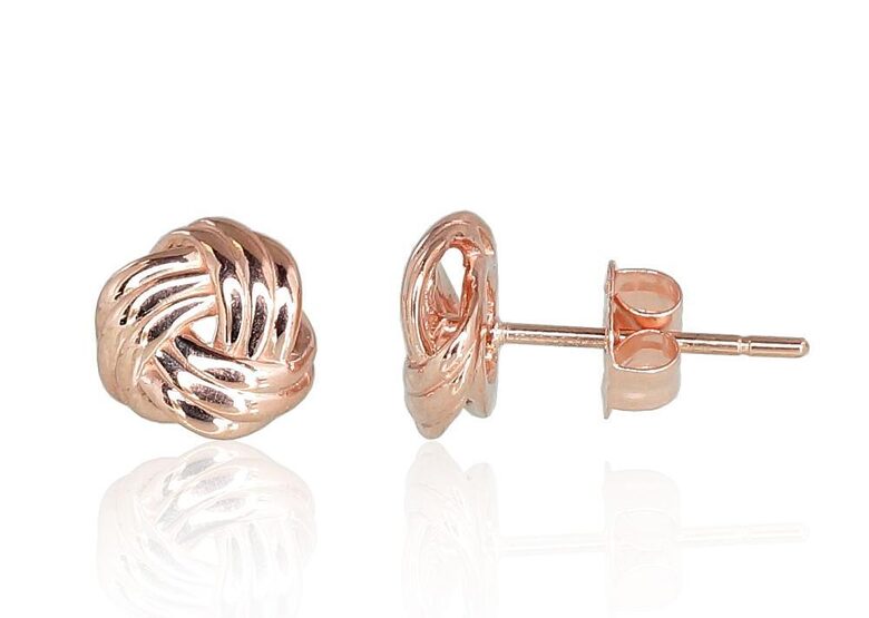 Zelta auskari-nagliņas, Sarkanais Zelts 585°, 7 mm