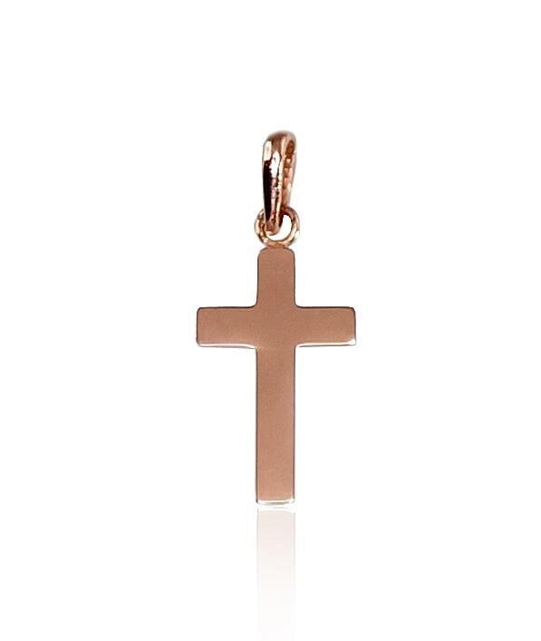 Zelta kulons "Katoļu krustiņš", Sarkanais Zelts 585°, 0.36 g, 20 mm