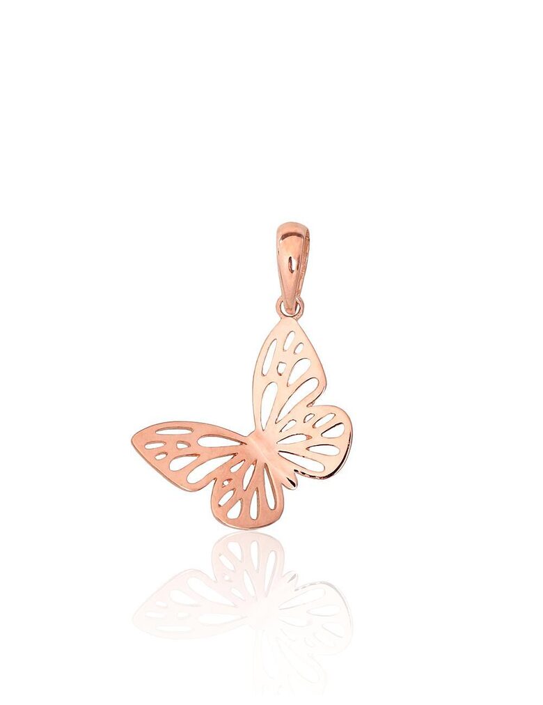Gold Pendant Butterfly, 585 Red Gold, 18 mm