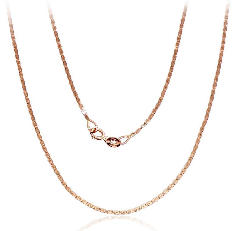 Sieviešu Zelta Ķēdīte Gliemezis 1.15 mm – 585° Sarkanais Zelts, 45 cm