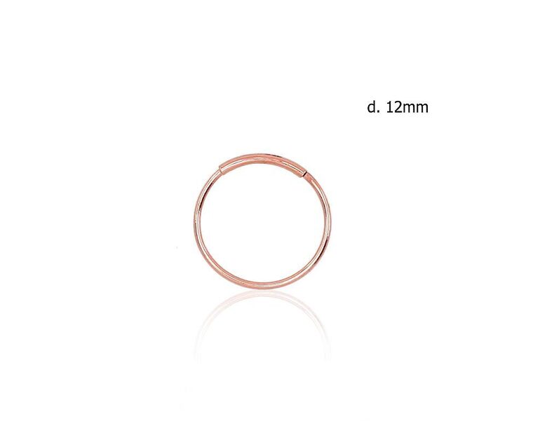 Zelta pīrsings degunam 12 mm, Sarkanais Zelts 585°