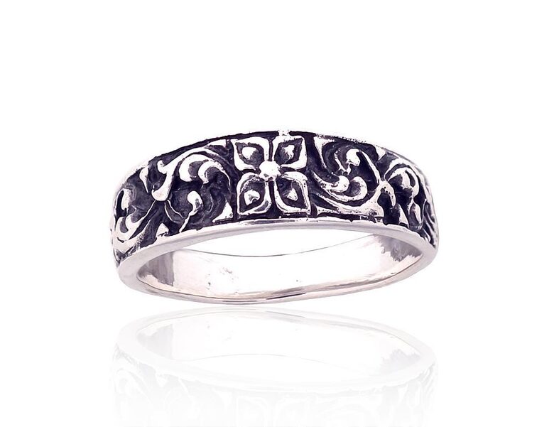 Sudraba gredzens, Sudrabs 925°, oksidēts pārklājums, 16 izm.