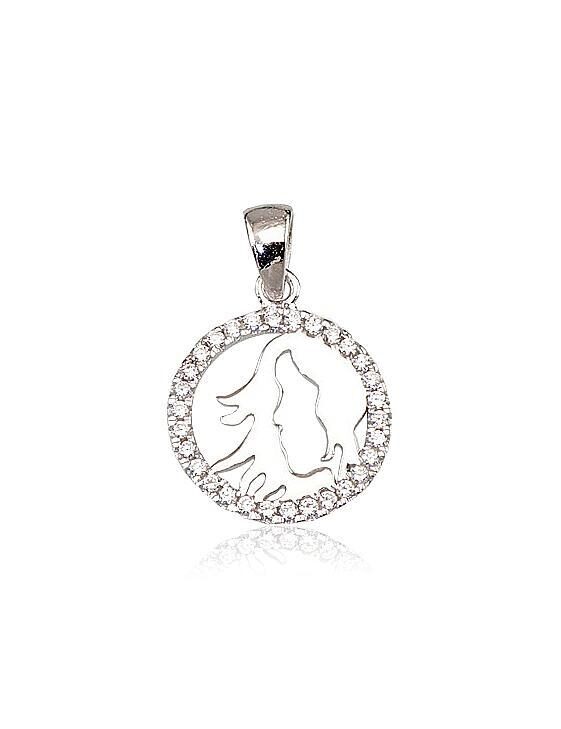 Серебряный кулон Дева 925° с цирконием | Знак Зодиака