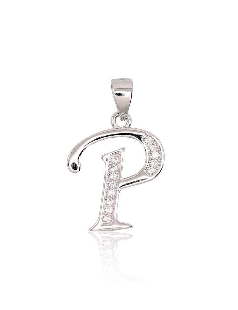 Sudraba kulons burts P ar cirkoniem, 925°, rodija pārklājums