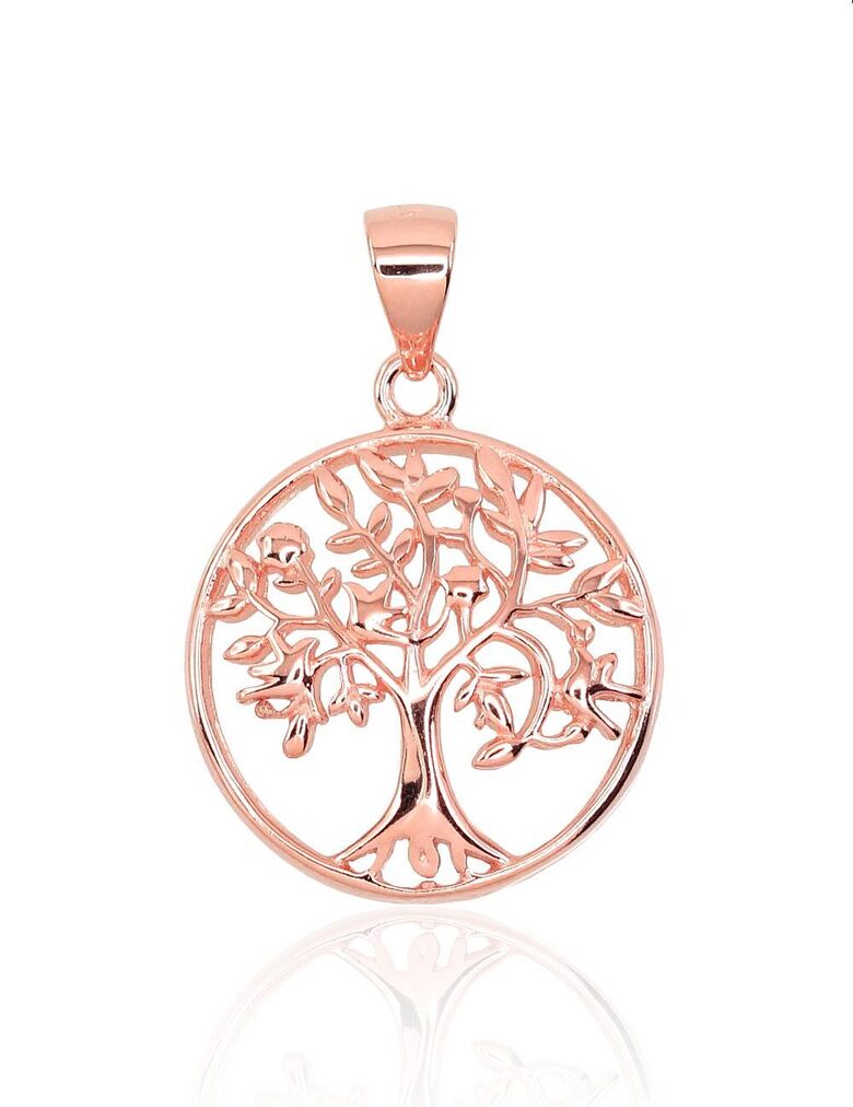 Серебряный кулон «Дерево жизни», Серебро 925°, покрытие красным золотом