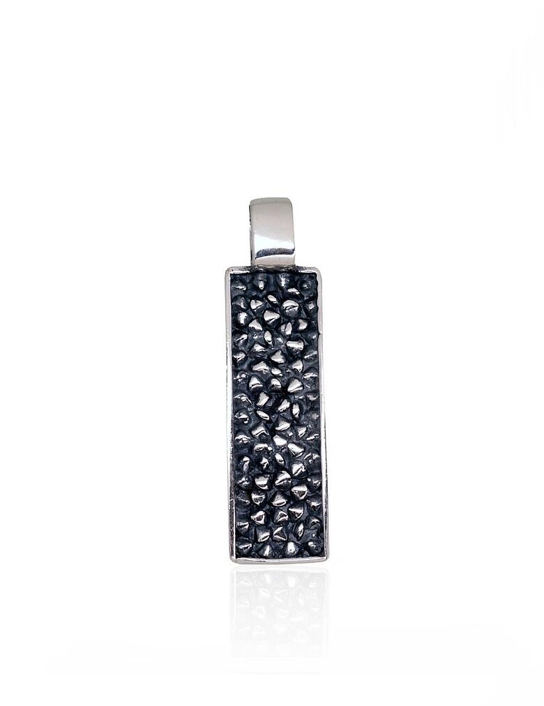 Silver Pendant with Oxidized Finish, 925, 33 mm