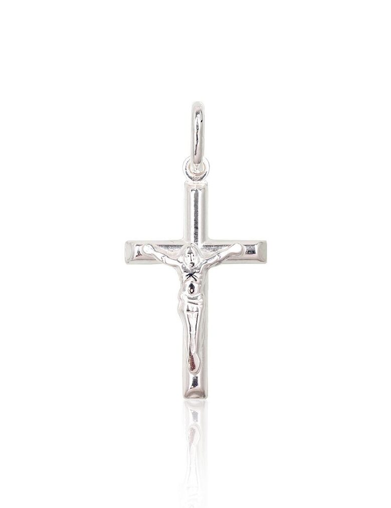 Sterling Silver Cross Pendant – 925 Silver, 32 mm