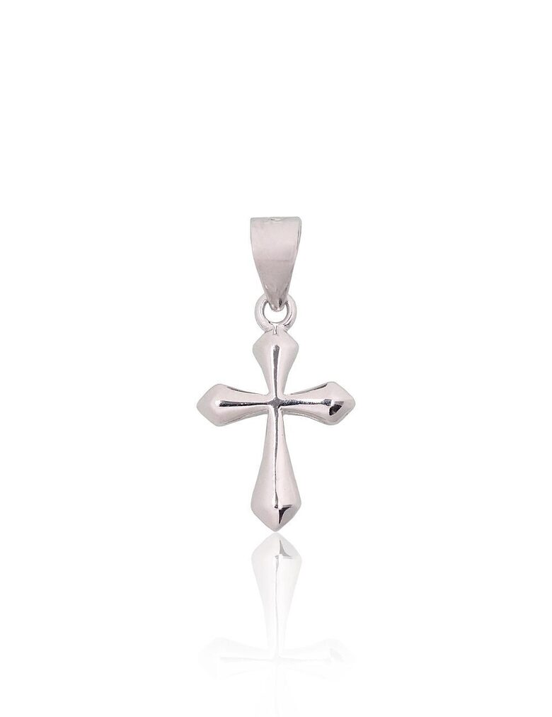 Silver Pendant Cross, 925, Rhodium Plated, 20 mm