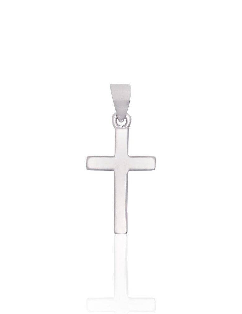 Sudraba kulons – krustiņš, 925° sudrabs ar rodija pārklājumu
