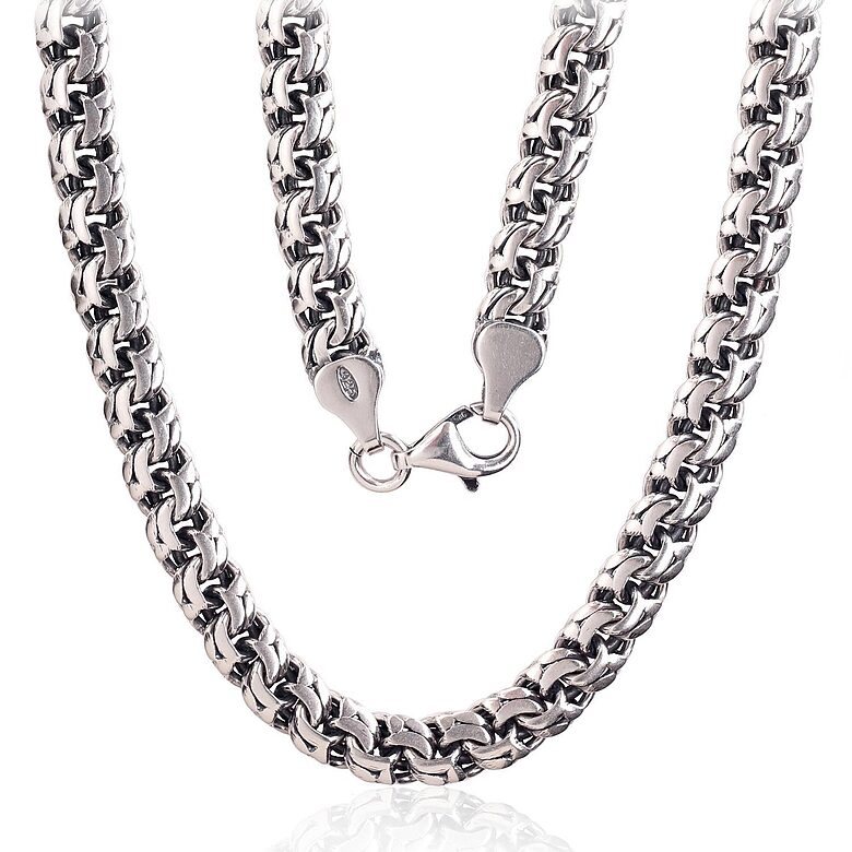 Vīriešu sudraba ķēdīte Bismarks 6 mm – Sudrabs 925°, 60 cm