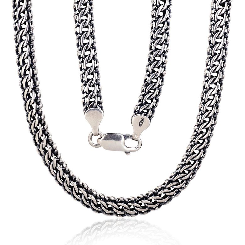 Sudraba ķēdīte “Kaizers” 925°, oksīda pārklājums, 55 izm.