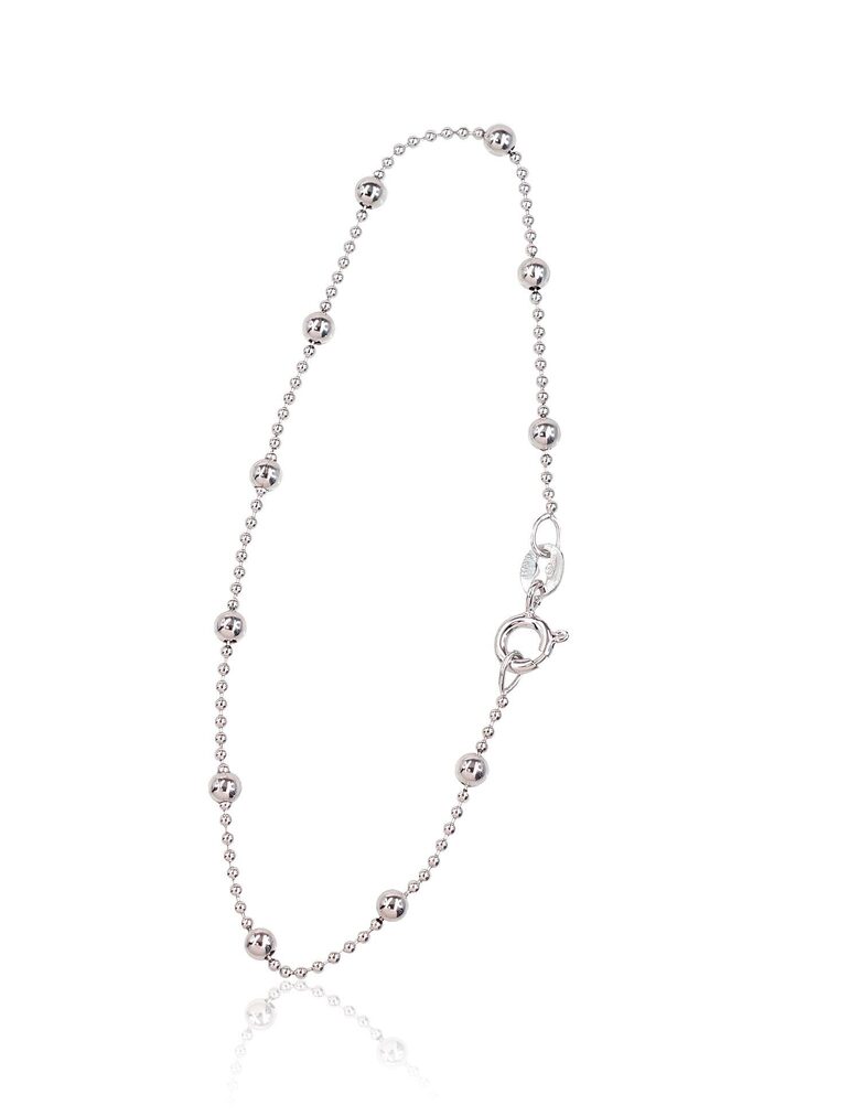 Sudraba aproce Krellītes 1–3 mm, Sudrabs 925°, rodija pārklājums, 18 cm