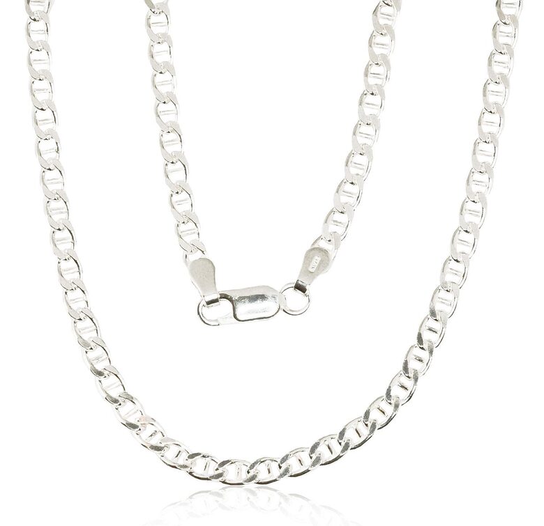 Vīriešu sudraba ķēdīte Marina 3 mm ar dimantu apstrādi, 925° sudrabs, 60 cm