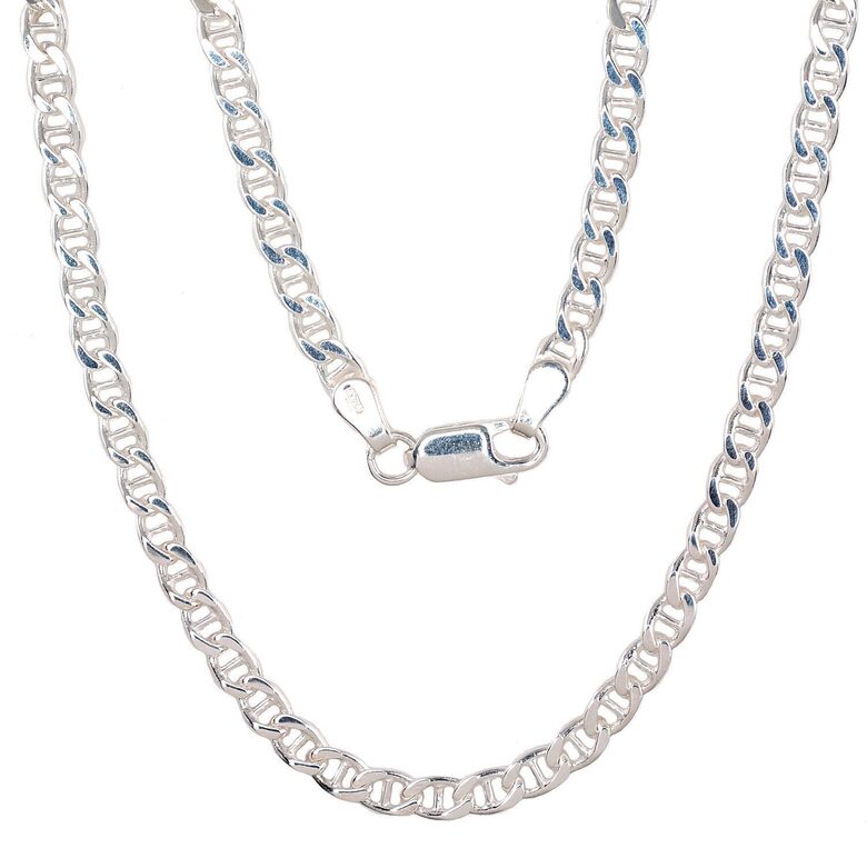Sidabrinė grandinėlė „Marina“ 3,9 mm, deimantinis pjovimas, 925 sidabras, 55 cm