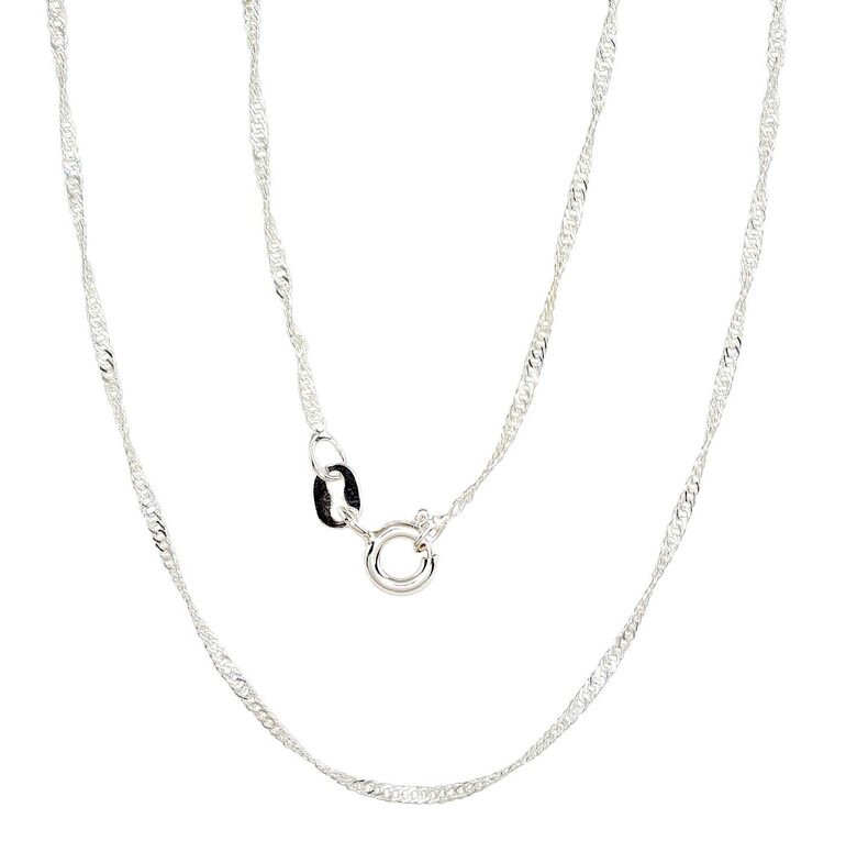 Bērnu sudraba ķēdīte Singapūra 1.5 mm, 925°, dimanta apstrāde, 38 cm