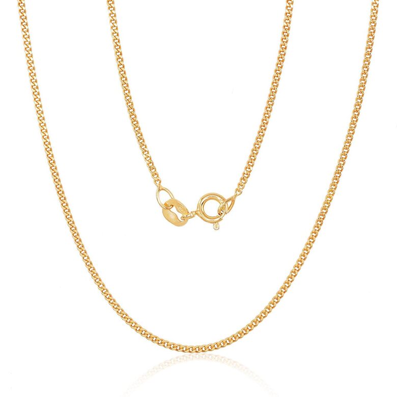 Женская серебряная цепочка Cartier 1.5 мм, 45 см, 925°, позолоченная