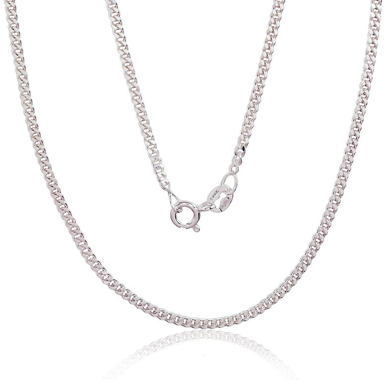 Sudraba ķēdīte Kartjē 2 mm ar dimanta apstrādi, 40 cm, Sudrabs 925°