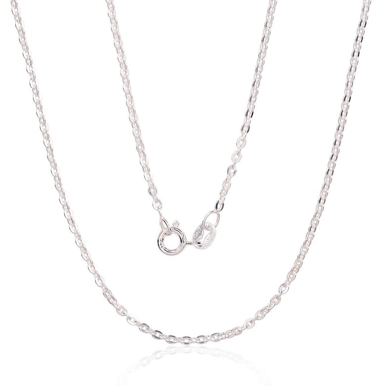 Детская Серебряная Цепочка “Круглый Якорь” – 2 мм, 925°, 40 см, 2.7 г | Алмазная огранка