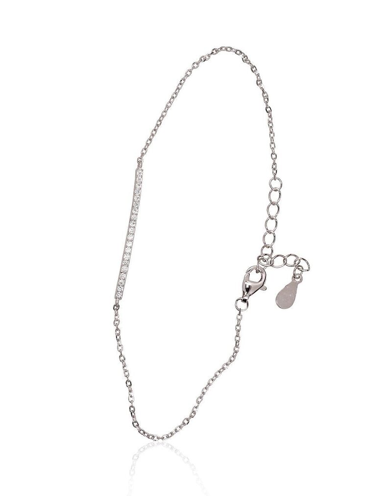 Sudraba aproce ar cirkoniem, 925° sudrabs, rodija pārklājums, 17 izm.