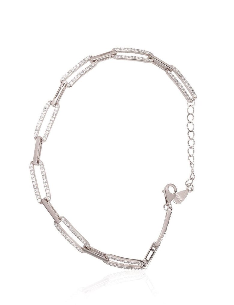 Sudraba aproce ar cirkoniem, 925° sudrabs ar rodija pārklājumu, 17 izm.