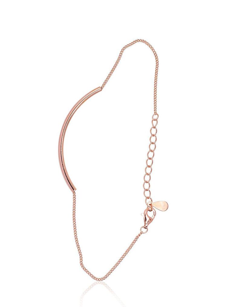 Серебряный браслет, серебро 925° с золотым покрытием, размер 17