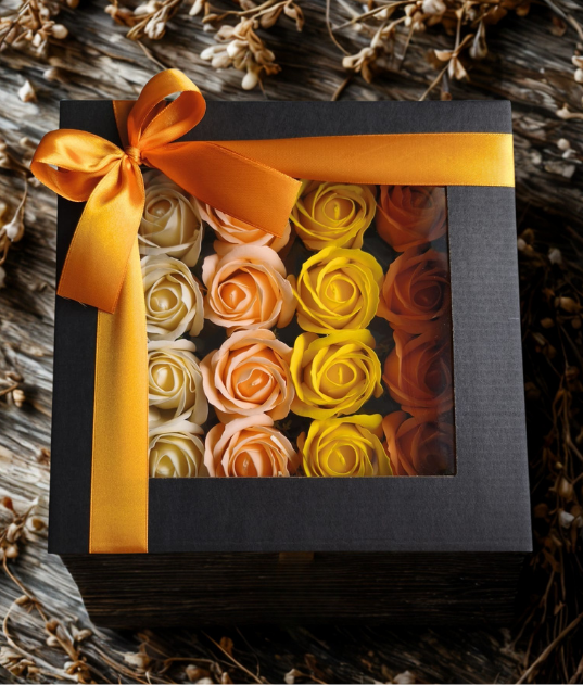 Soap Roses in Box Ausma – 16 pcs, Beautiful Gift