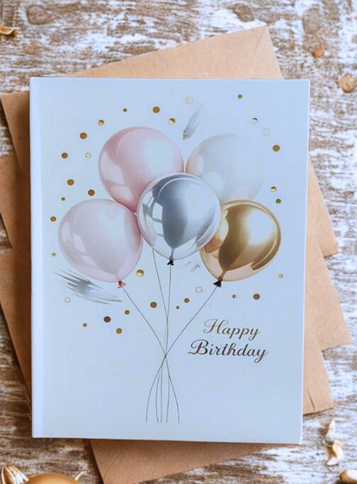 Greeting Card “Happy Birthday Balloons 2” with Envelope