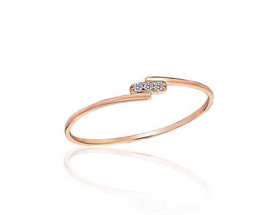 Zelta gredzens 585° Sarkanais Zelts Cirkoni Izmērs 16