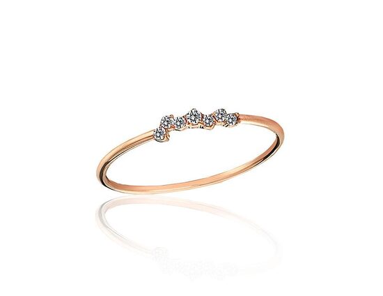 Zelta gredzens 585° Sarkanais Zelts Cirkoni Izmērs 17.5