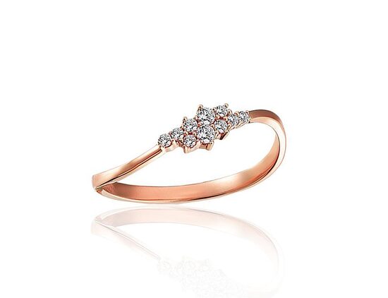 Zelta gredzens 585° Sarkanais Zelts Cirkoni Izmērs 18