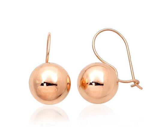 585° Red Gold Earrings with Hook Closure