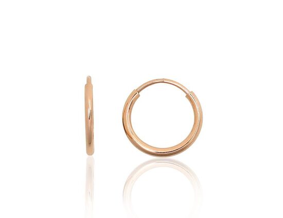 Zelta auskari–riņķīši, Sarkanais Zelts 585°, 13 mm