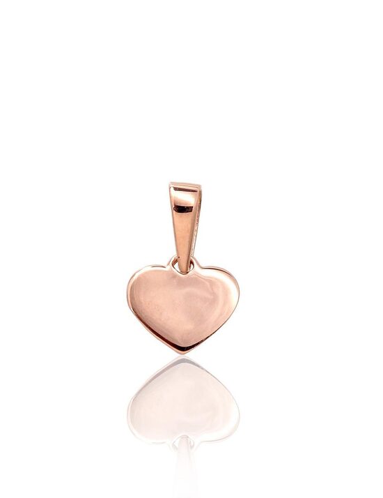 Gold Pendant “Heart” – Red Gold 585°, 0.38 g, 11 mm
