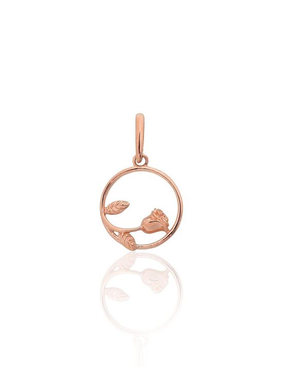 Gold Pendant “Rose”, 585 Rose Gold