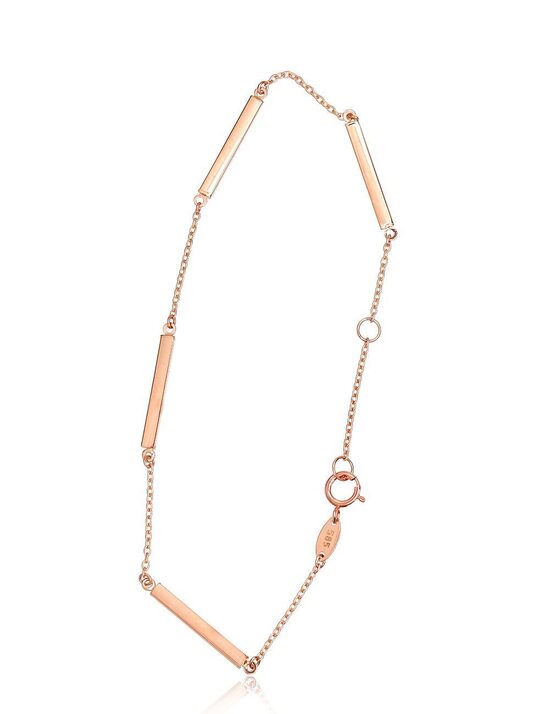 Золотой браслет, Красное Золото 585°, 17 см