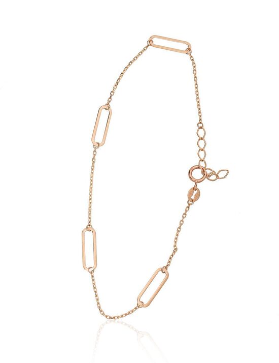 Золотой браслет, Красное Золото 585°, 17 см