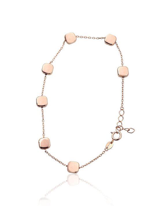 Золотой браслет, Красное Золото 585°, 17 см