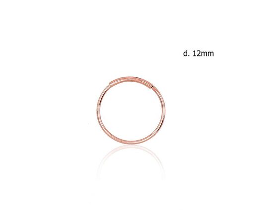 Zelta pīrsings degunam 12 mm, Sarkanais Zelts 585°