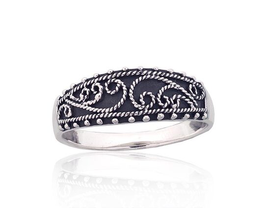 Sudraba gredzens, Sudrabs 925°, oksidēts pārklājums, 16.5 izm.