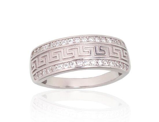 Серебряное кольцо с цирконами – Серебро 925°, размер 18