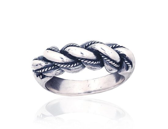 Серебряное кольцо Имениекса 925°, оксид, ручная работа, размер 22