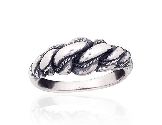 Мужское серебряное кольцо «Namejs» с покрытием оксидом, размер 20.5