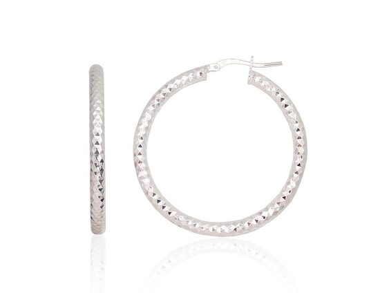 Sudraba auskari-riņķīši – 925° sudrabs, 37 mm